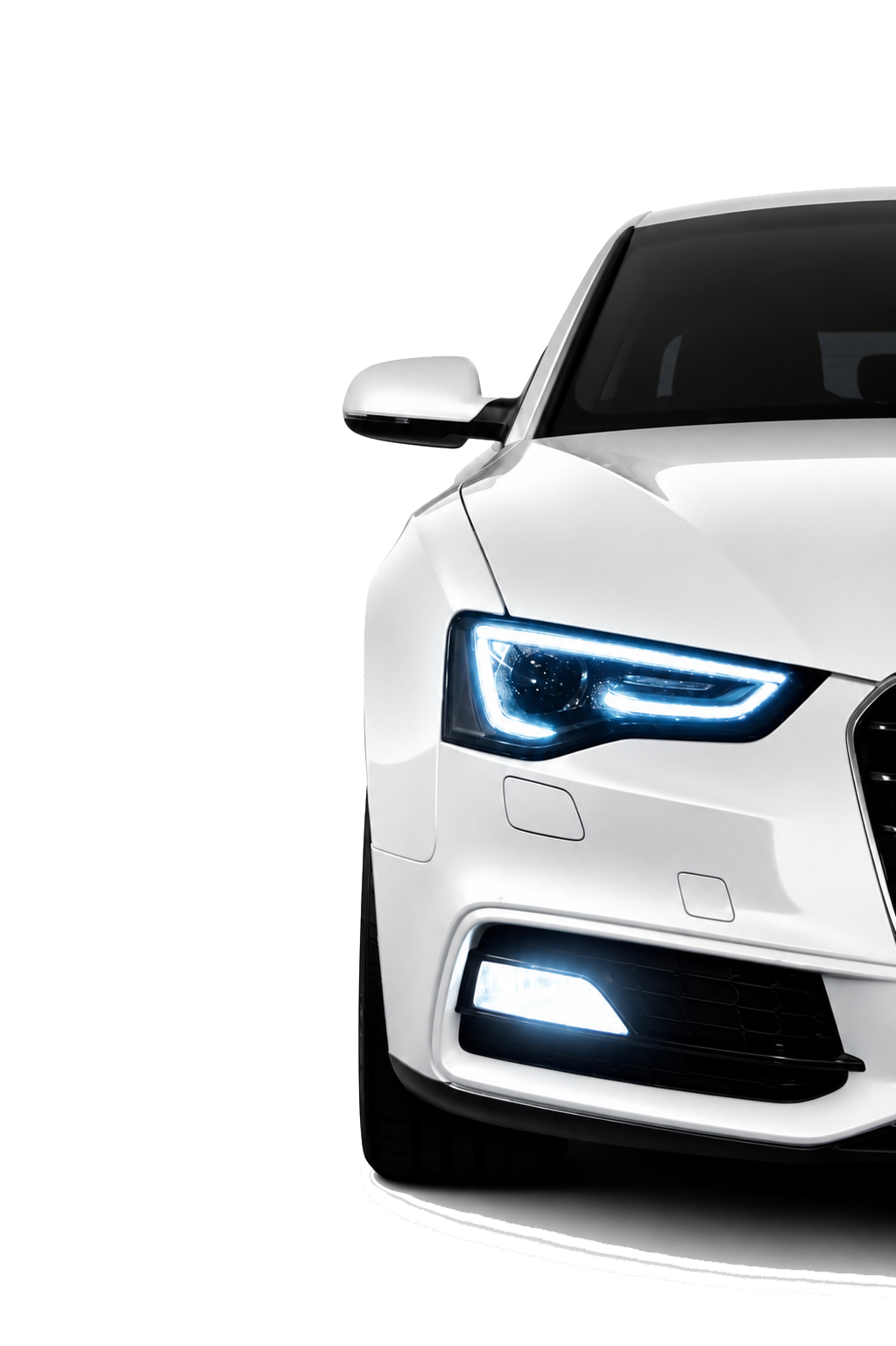 White premium car